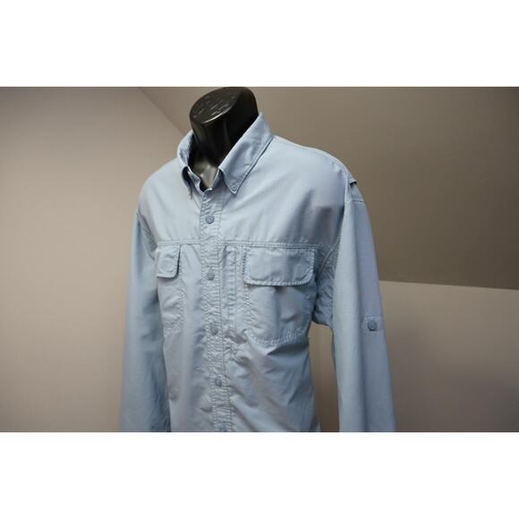 Duluth Trading Co. Vented Fishing Shirt Blue Long Sleeve Camping Mens Sz XL - Picture 1 of 11